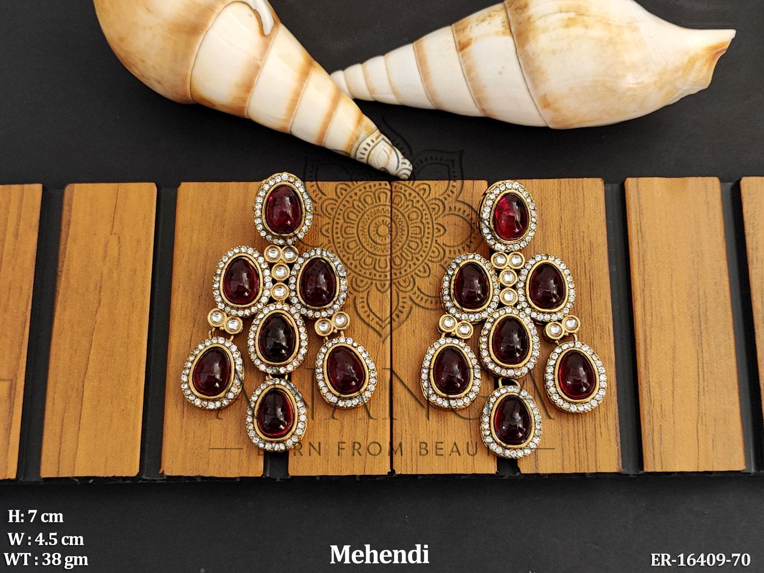 Ruby antique earrings